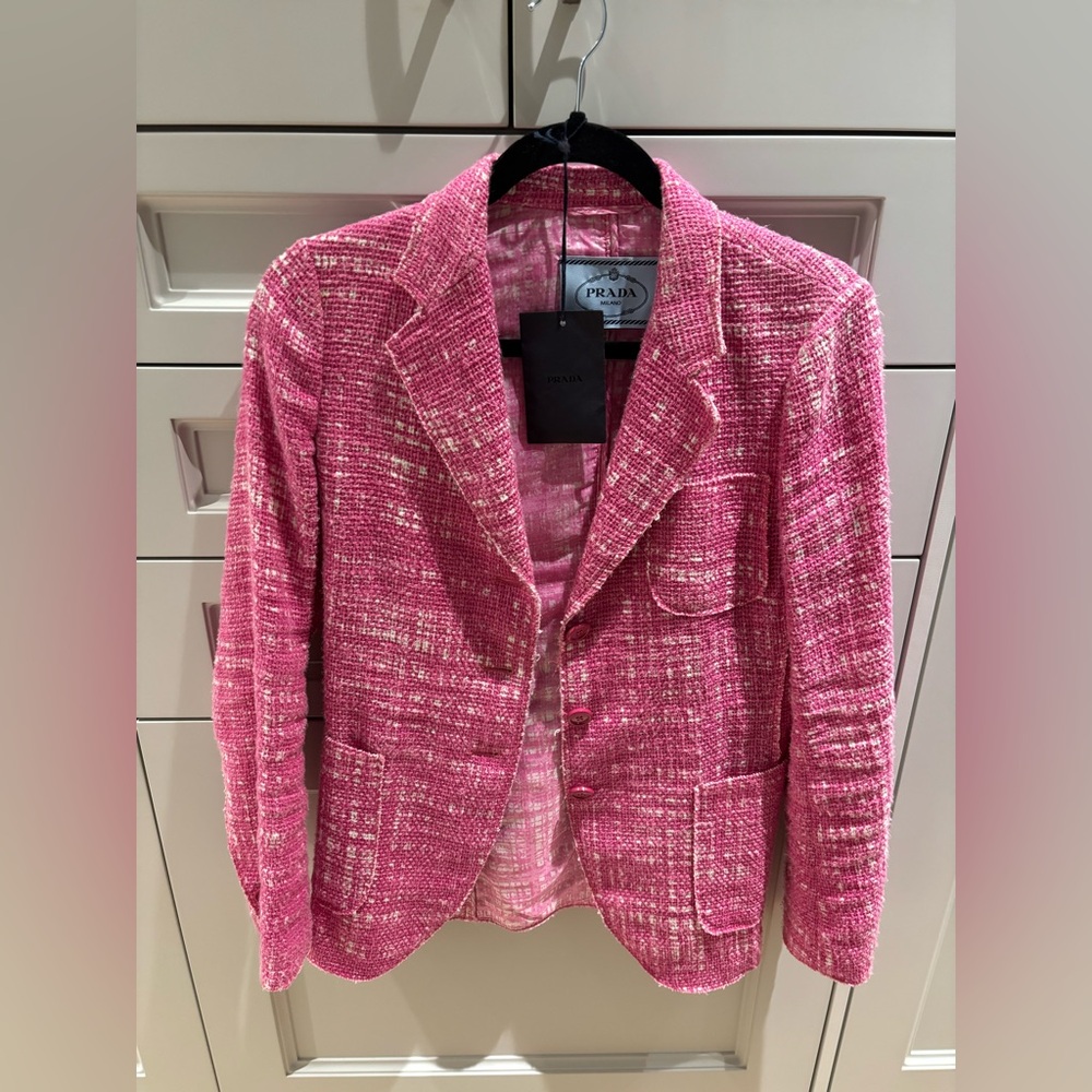 Prada Pink and White Women's Jacket